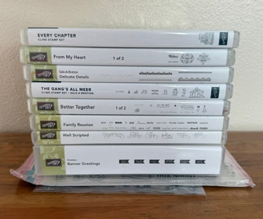 Stampin' Up Mixed Lot of 8 Stamp Sets plus 2 Dog Themed Sets